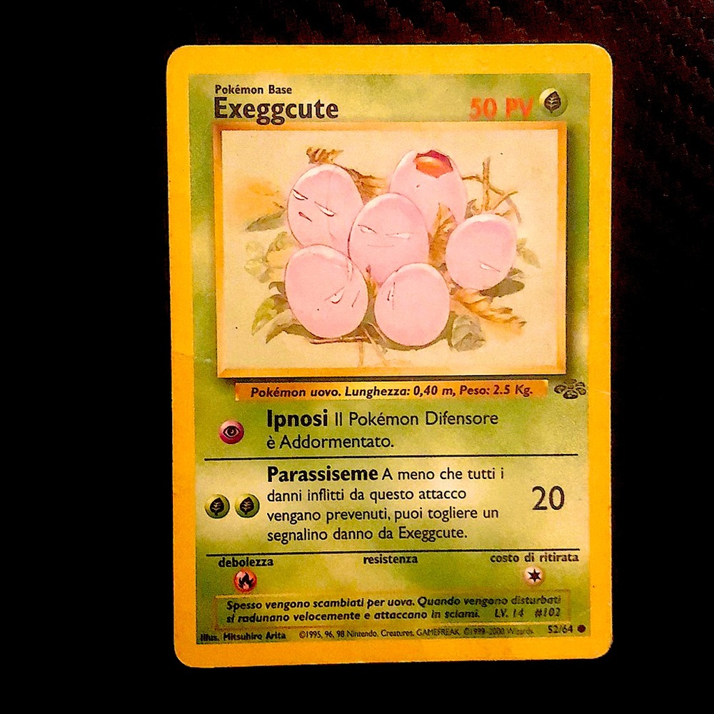 rare 1999 Italian exeggcute 52/64